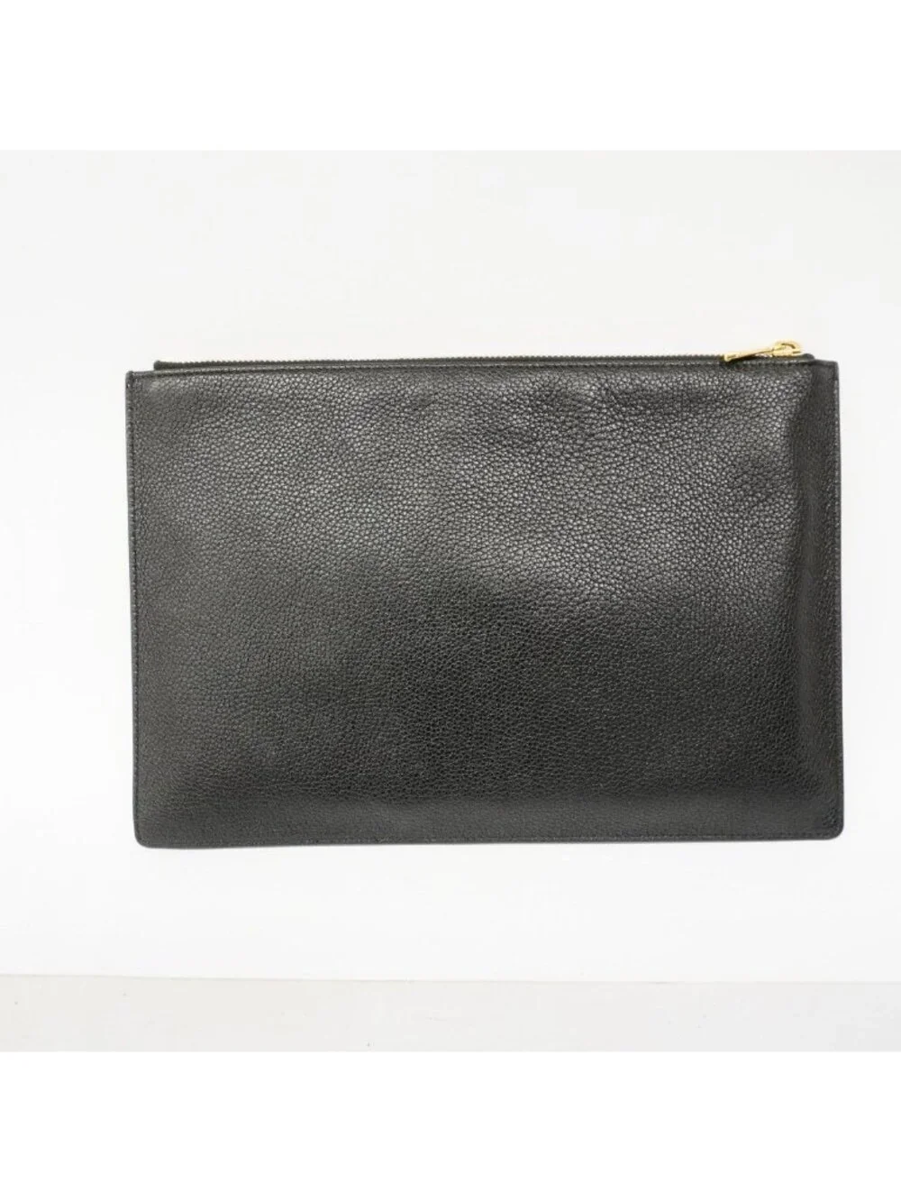 Gucci Clutch Zumi Leather Black Gold Silver